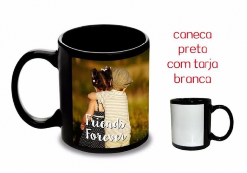 Caneca de Cerâmica | Preta Tarja - 325ml