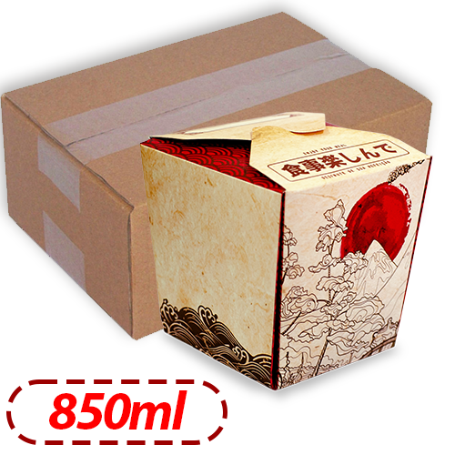 BOX YAKISSOBA | 850ML | NEW ORIGAMI | CAIXA: 400UNDS								