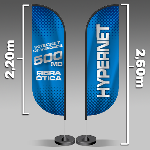 Wind Banner | Modelo Pena | 260x70cm